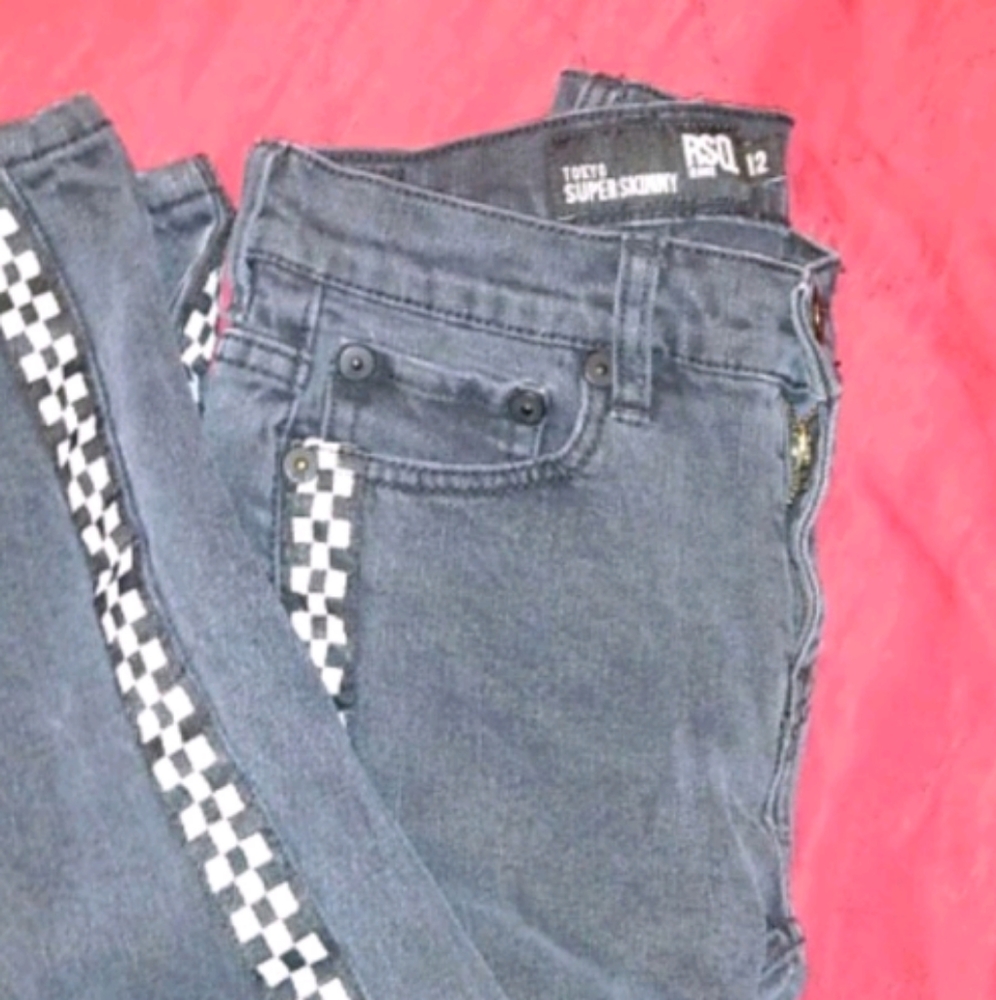 RSQ checkered boys skinny  jeans size 12
